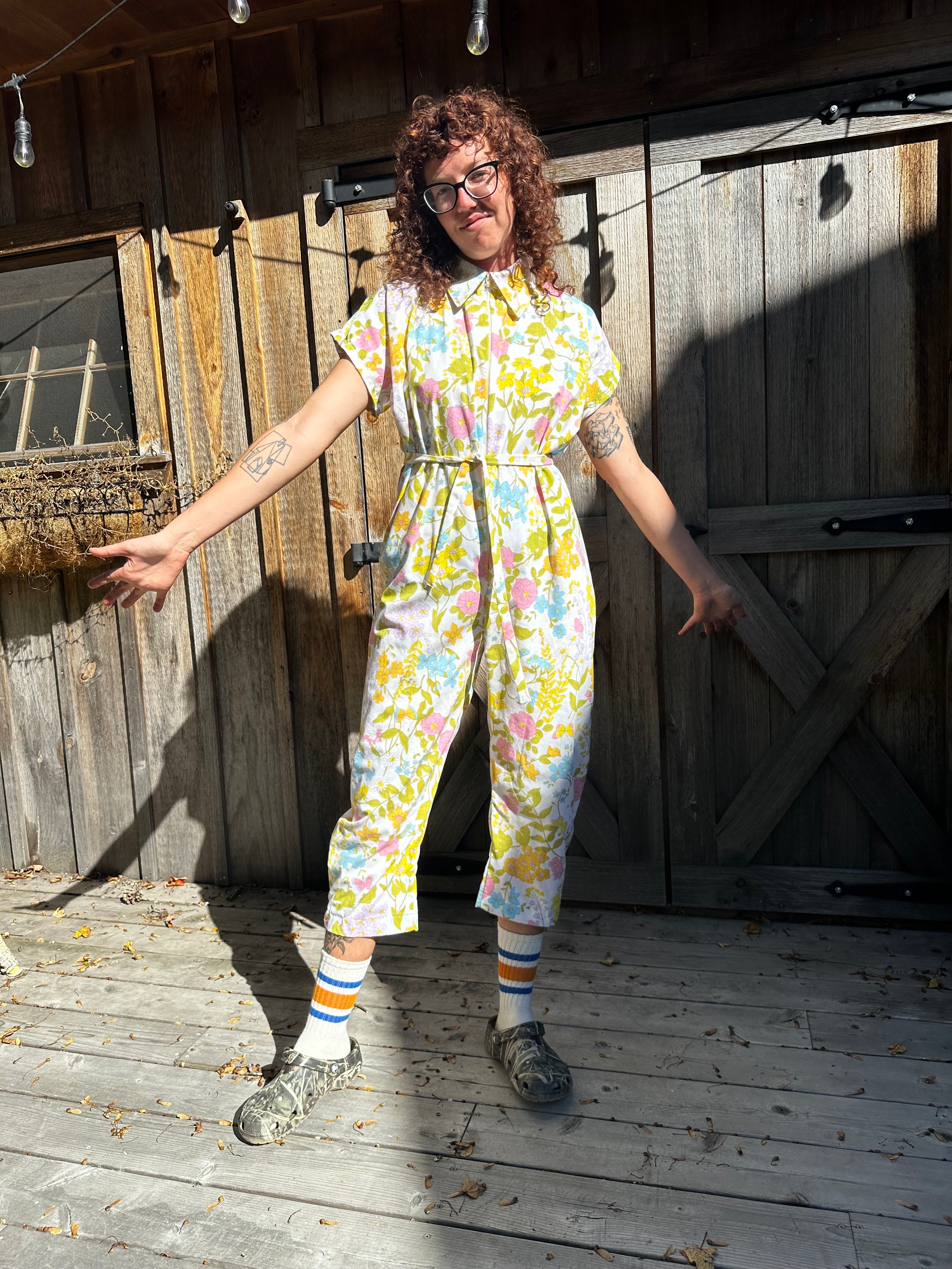 Butterfly Bedsheet Jumpsuit