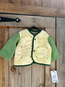 Yellow patchwork kids coat