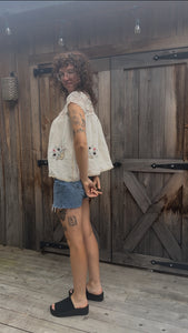 Embroidered Suits Linen Top