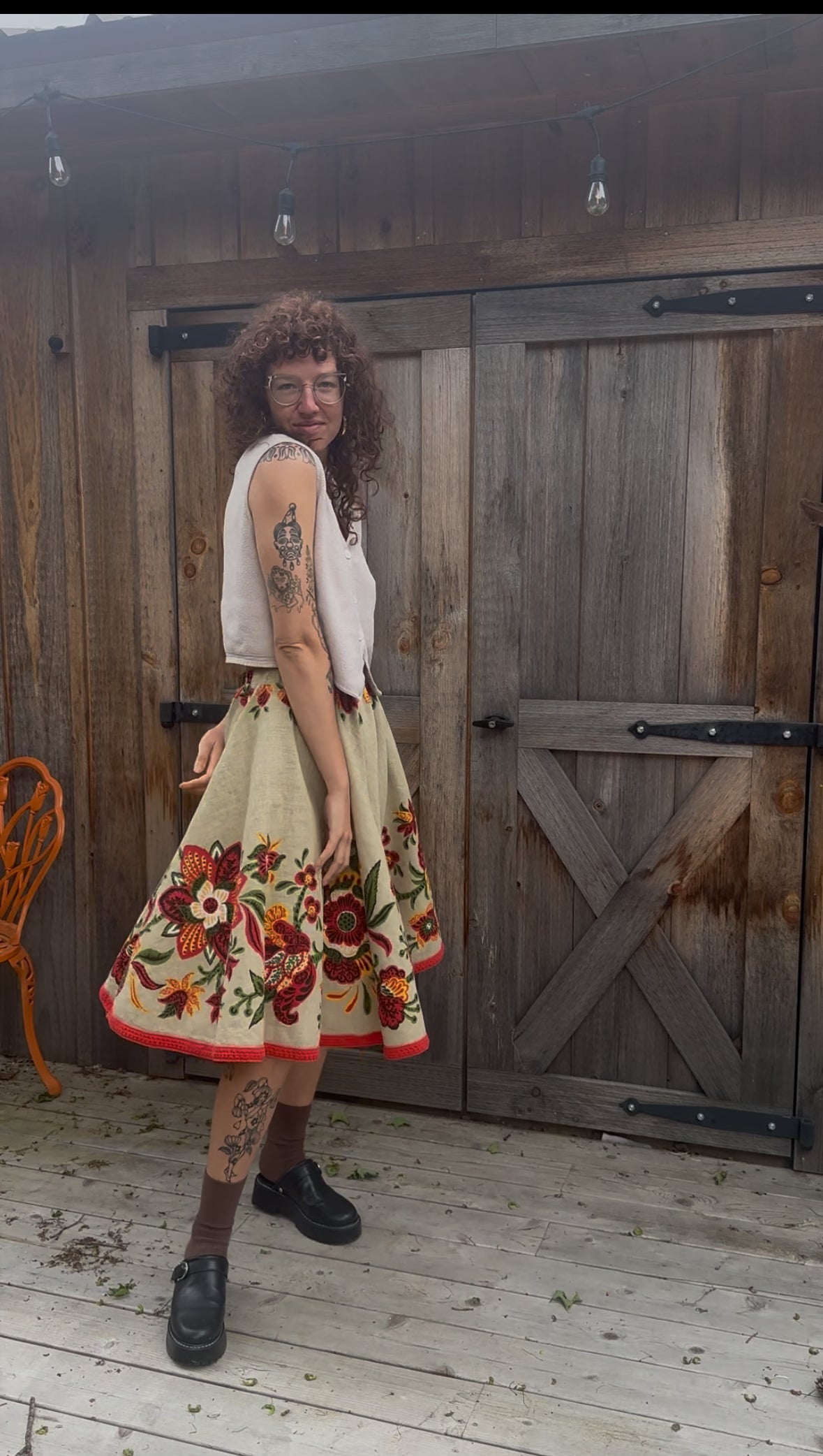 Folk Art Circle skirt