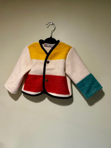 Wool Stripe Kids Coat