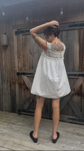 Embroidered Birds Dress
