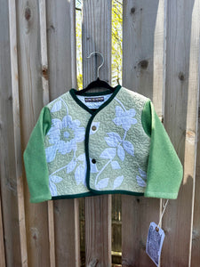 Green Flower Kids Coat