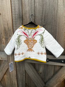 Cross stitch quilt coat